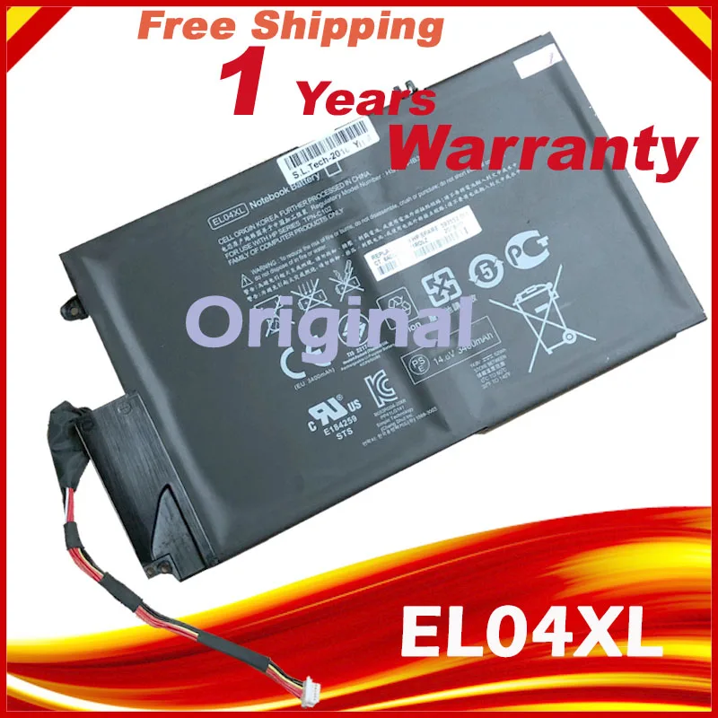Оригинальный ноутбук Батарея EL04XL для hp TPN-C102 ENVY 4-1000 4-1151er 4-1007TX 4-1008tx 4-1218TU HSTNN-UB3R IB3R