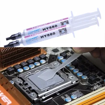 

2Pcs 2g HY880 Thermal Grease Chipset CPU Cooling Compound Silicone Paste 5.15W