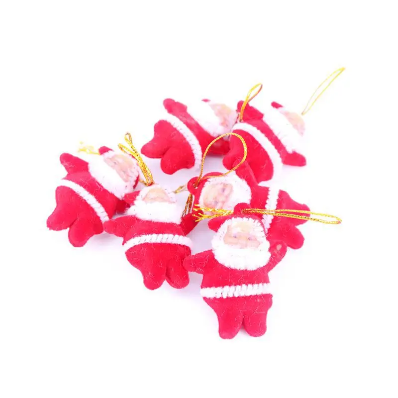 1pc Cute Christmas Tree Decoration Pendant Mini Santa Clause Doll Hanging Ornaments Christmas Decor for Home Party New Year Gift5