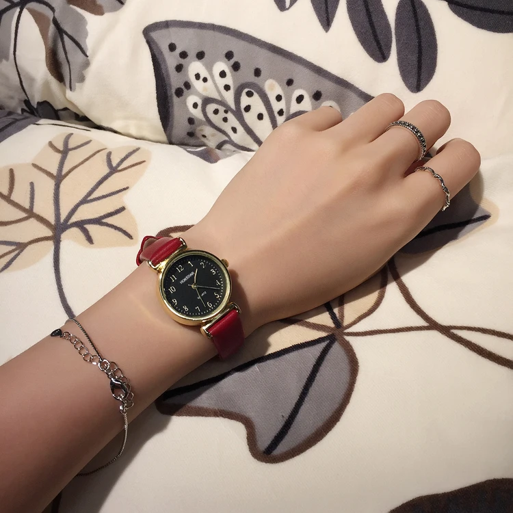 HOREDAR Vintage Gold Women Watch Top Luxury Brand Quartz Watches Women Simple Small Dial Wristwatch gift box relojes hombre 2017