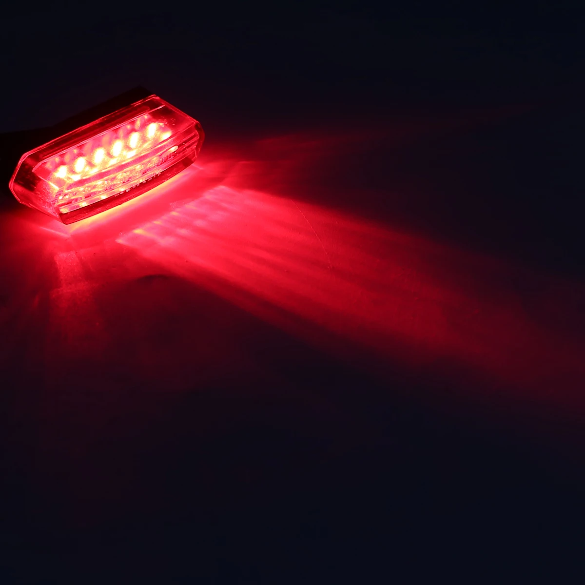 Mayitr 12V Motorcycle Mini 6 LED Red Rear Tail Stop Brake Light Number License Plate Lamp For Scooter ATV Bike