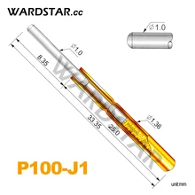 100 шт./лот p100-j1 диаметр 1.0 мм весна Тесты зондов pogo Булавки Длина 33.35 мм(ход Весна froce: 180 г