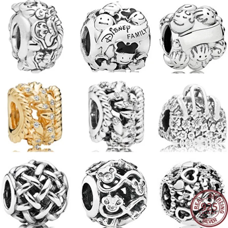 

round shape beads 100% 925 Sterling Silver Fit bracelet original Fashion Charm Beads Jewelry For Women Gift Free Shipping