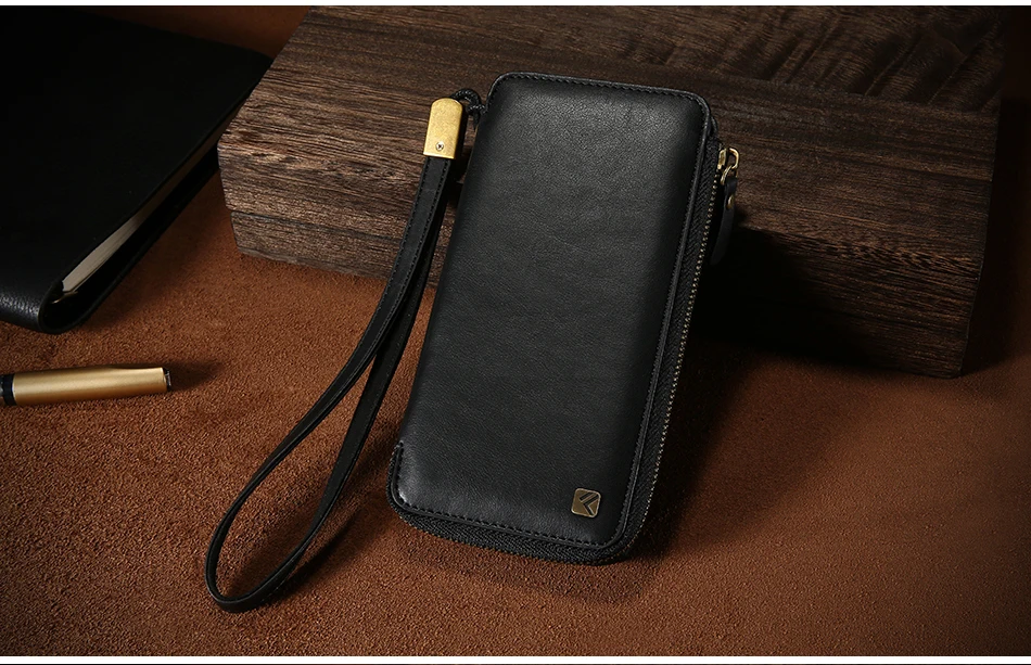 FLOVEME, Винтажный чехол-кошелек для iPhone 7, 8, 6, 6 S Plus, кожаный чехол на молнии, сумочка, держатель для карт, ретро телефон, сумки для samsung S6, S7