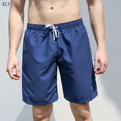 Мужские водонепроницаемые плавки однотонные быстросохнущие спортивные пляжные шорты для серфинга регулируемая плата на шнурке Брюки с