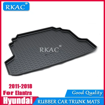 

RKAC Rubber mats car trunk mat custom fit for Hyundai Elantra 2011-2018 car rear cargo boot liner auto organizer accessories