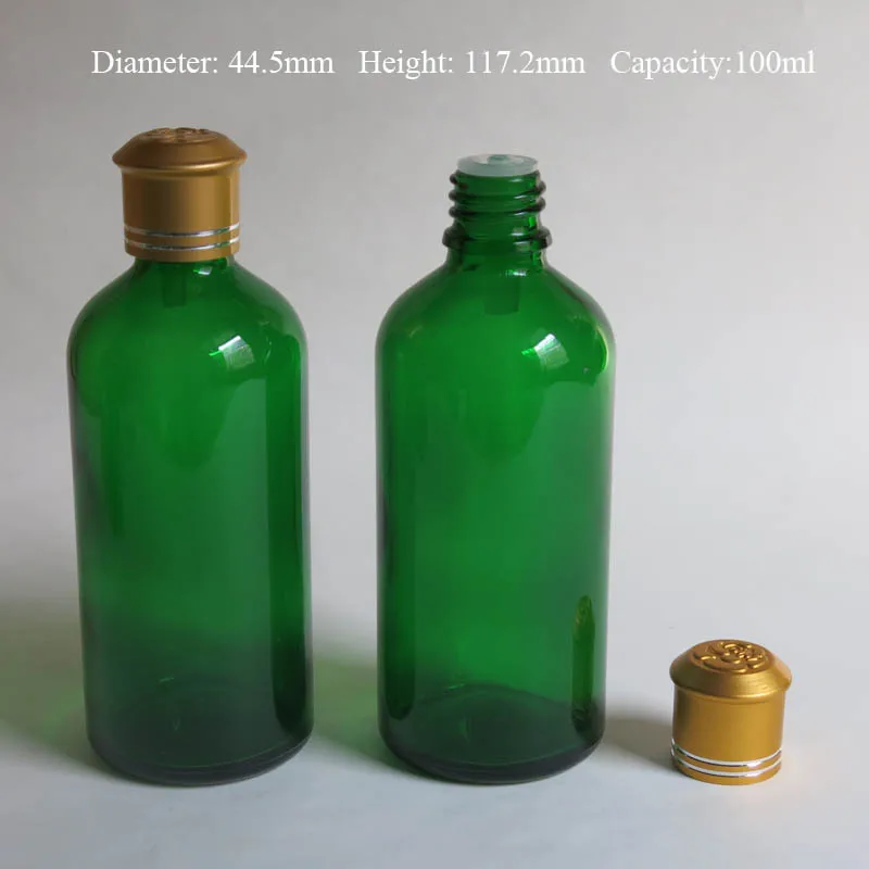 

wholesale 100Pcs 100ml glass essential oil bottle,100ml dropper Essential oil bottle, 100 ml aromatherapy green glass bottles