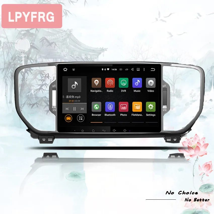 Discount 1024*600 Android 9.0 Octa Core car dvd player for KIA sportage 2016 2017 2018 car pc gps navigation 2 din car stereo head unit 3