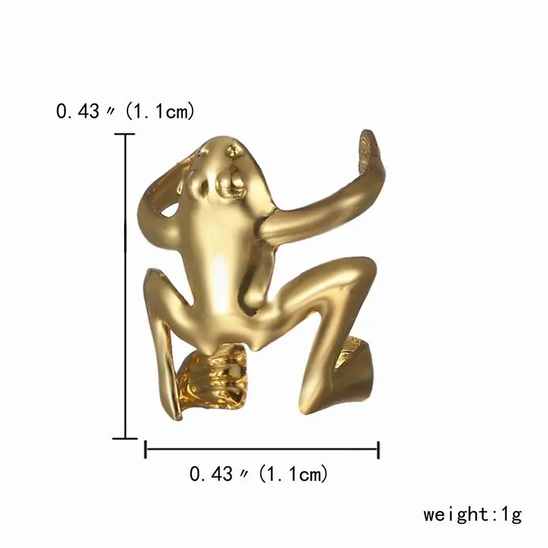 1 шт.) трендовые серьги-манжеты в виде лягушки для женщин, золотые клипсы без пирсинга, ювелирные изделия, вечерние ювелирные изделия, Новинка