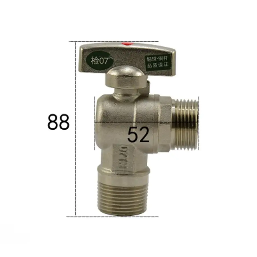 3/4" BSP Male Ball Angle Valve Elbow 90 Degree Water Gas Oil Hole Size