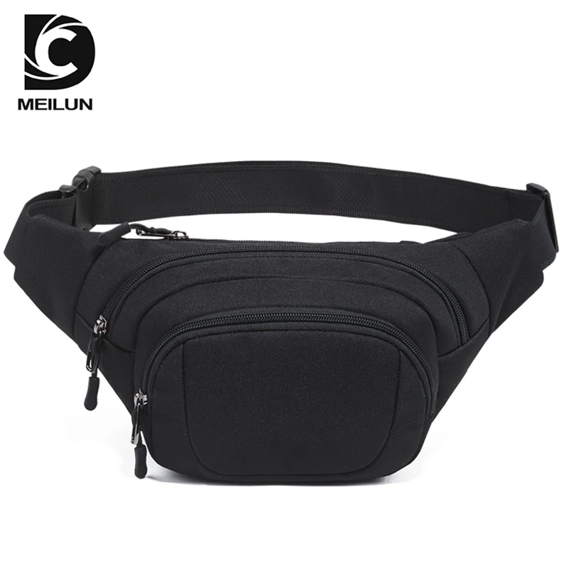 

Black Chest Pack Men Fashion Waist Packs For Money Belt Bags Pouch Bag Small Travel Messenger & Waist Bag Male