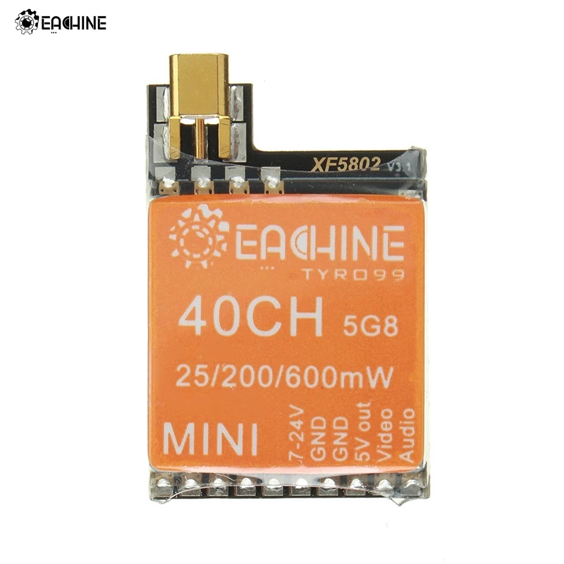 

Eachine Tyro99 5.8G 40CH 0mW/25mw/200mw/600mw switchable VTX For Eachine 210mm DIY Version RC Drone Spare Parts