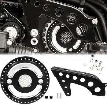 

Front Black Drive Pulley Engine Upper Cover Sets For Harley 2004-2013 2014- 2018 Sportster XL 883 1200 48 72 SuperLow Models