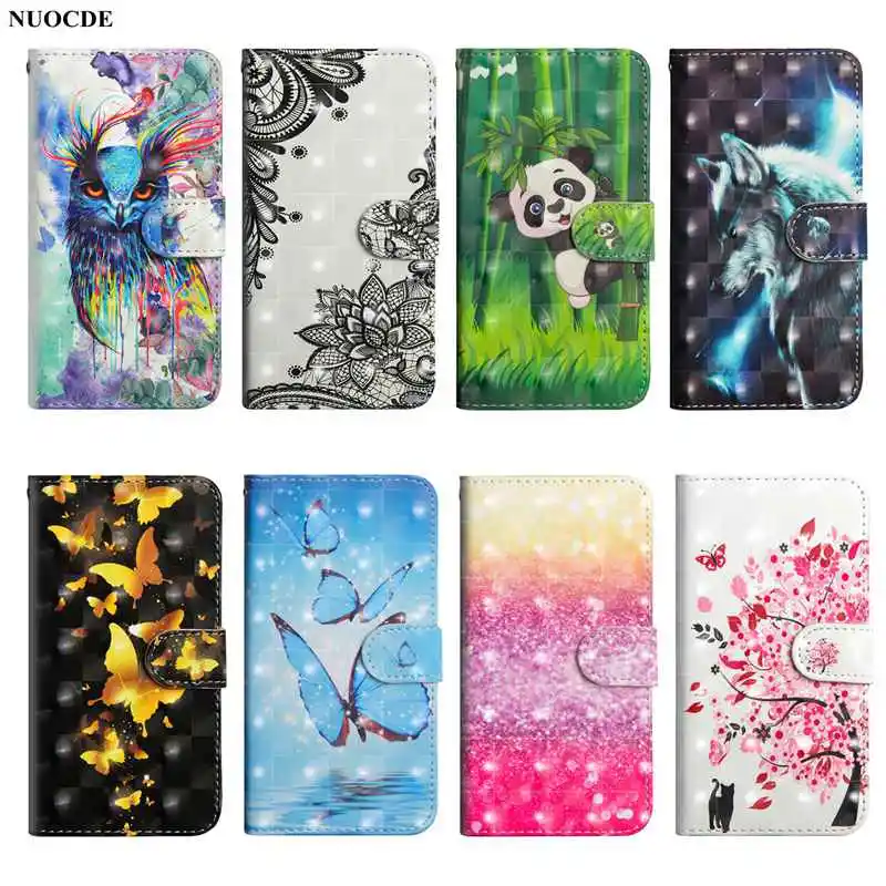 

NUOCDE PU Leather Case For Nokia 2 Lovely Pattern Leather Cover for Nokia 2 Flip Wallet Stand Card Slot Cases For Nokia2 5.0