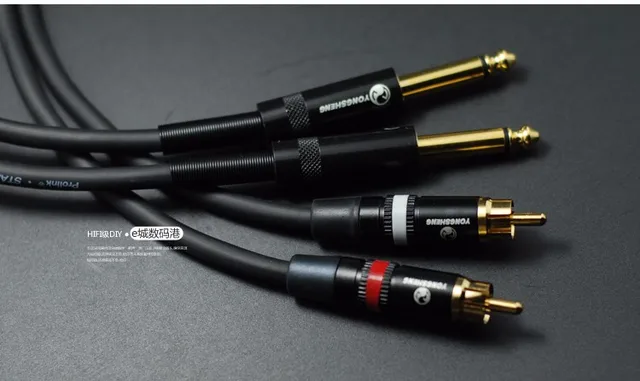 Double 6.5 6.3 6.35 to 2 RCA cable lines to the audio signal amplifier  Signal line for Microphone,amplifier,mixer,speakers,sound - Price history &  Review, AliExpress Seller - BT Computer digital accessories Store