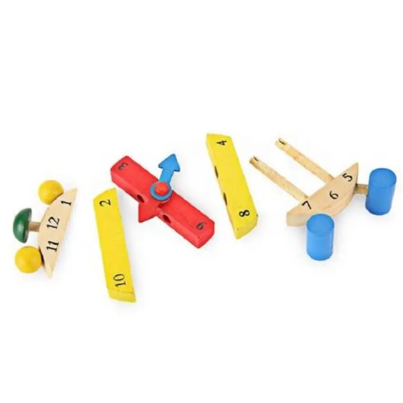 Mini Puzzle Clock Montessori Wooden Puzzles Toys Oyuncak For Children Digital Time Learning Educational Game Toy Christmas Gift (4)