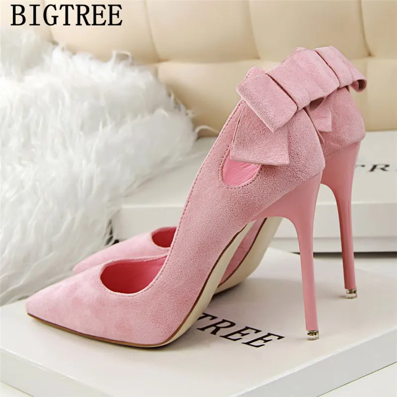 

pumps women shoes moccasin butterfly-knot red heels dress shoes women new arrival 2019 sweet pups stiletto fetish high heels