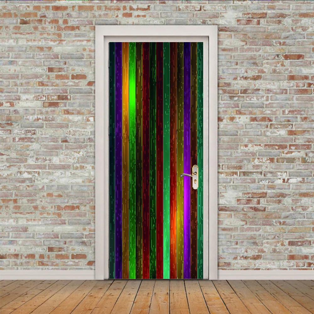 

Manufacturer supply The door is stuck Color wooden plank Easy to stick and not wrinkle Stereoscopic door paste