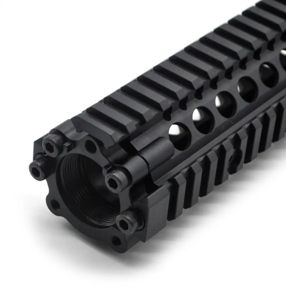 Aplus 12,7 дюйма Длина алюминиевый черный Quad Rail Handguard Сплит две части MK18 рука Guard поплавковая система крепления