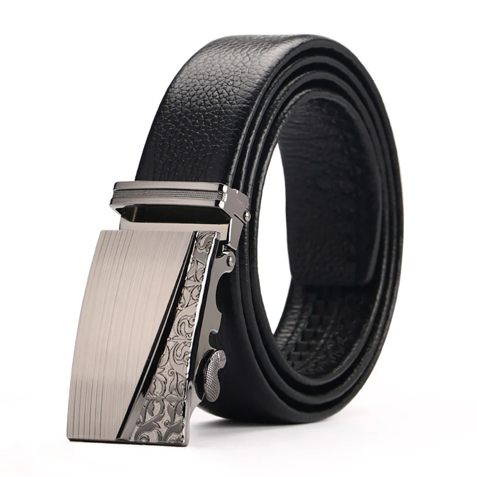 High Quality Men Genuine Leather Belt For Mens Automatic Buckle Belts