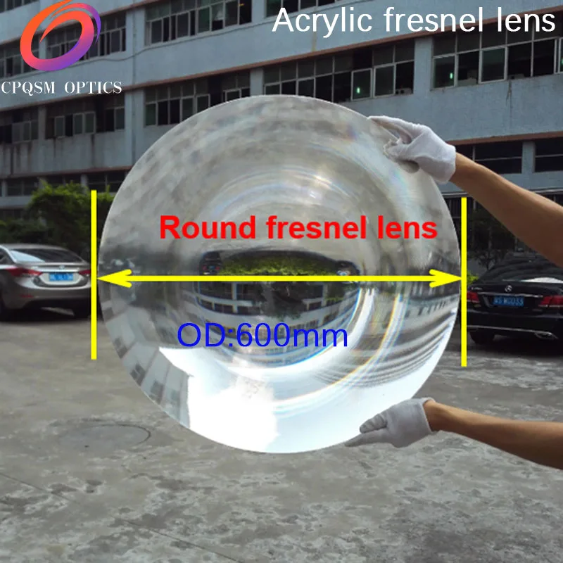 

Focal length 300mm Fresnel lens Diameter 600mm big size Round Fresnel Lens thickness 3mm circle lens for solar Free shipping