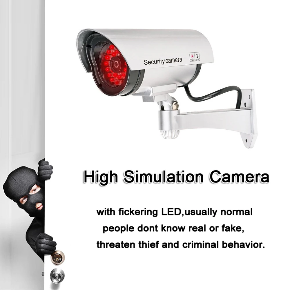  Fake Dummy CCTV Camera Bullet Waterproof Outdoor Indoor Security Surveillance Camera Solar With Led - 33062206570