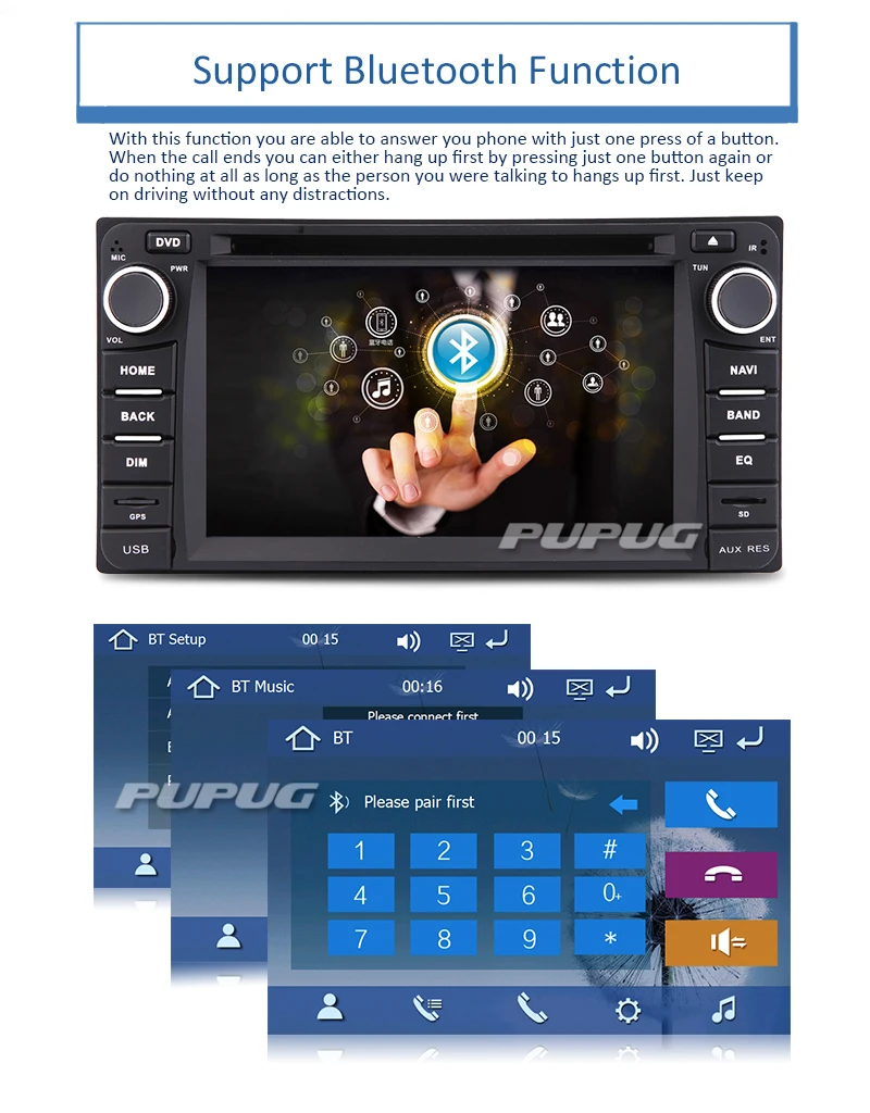 Best FREE rear camera+ 2 din GPS Car Stereo Radio for Toyota Corolla Ex 2008 2009 2010 2011 2012 2013 DVD Player Bluetooth ipod FM/AM 3