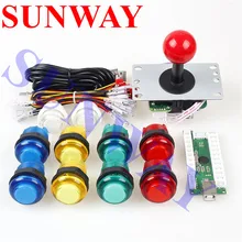 Классический Аркадный Игровой шкаф комплект USB энкодер джойстик для ПК ручка+ 5 В светодиодные фонари кнопки для аркадных ПК игры DIY проект