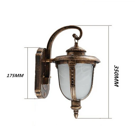 AC85-265V Retro European waterproof outdoor Wall lamps E27 lamp Bronze garden terrace Corridor Yard Road Wall lights