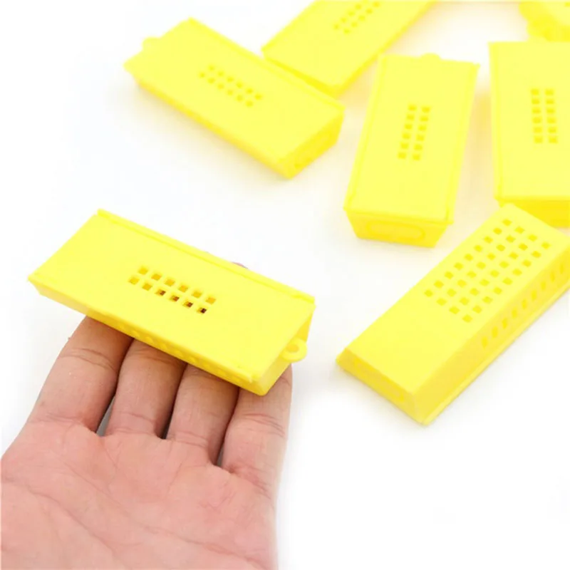10Pcs Queen Bee Cage Plastic Travelling Moving Catcher Beekeeping Tool 