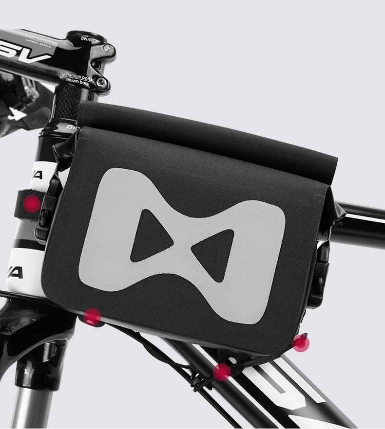 ROCKBROS велосипедная сумка Moible чехол для телефона Pannier седло сумка Велоспорт водонепроницаемая Передняя труба сумка для 6,2 дюймов Аксессуары для велосипеда