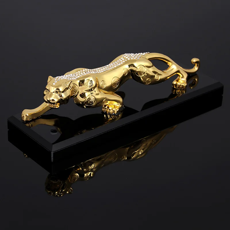 Details about   Collection archaize brass gold money leopard crafts statue 