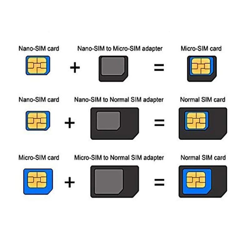 Адаптер для микро Nano SIM карты комплект коннекторов iPhone 6 7 plus 5S Huawei P8 lite P9 Xiaomi Redmi Note 4