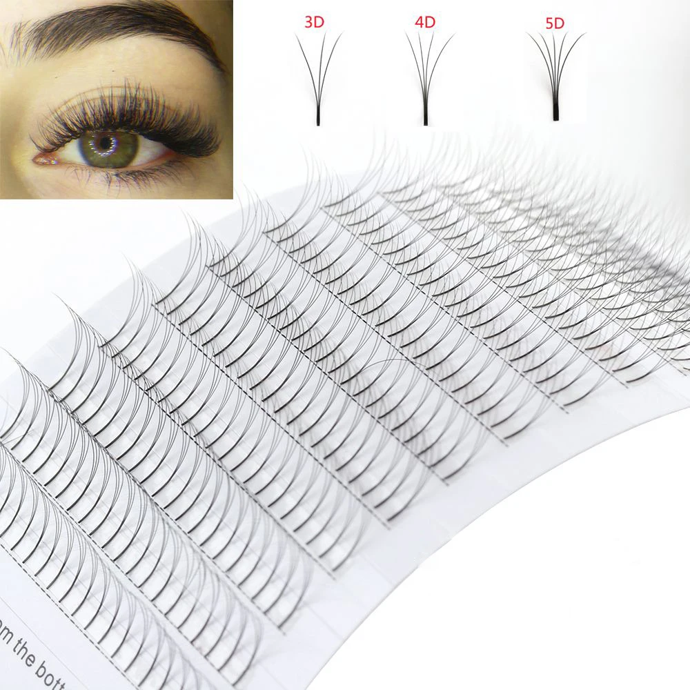 

240 Pcs/Set 0.07C 3D/4D/5D Wave Volume Mink Hair Individual Lashes Semi Permanent Grafting 12 Lines Eye Lashes Extensions Tools