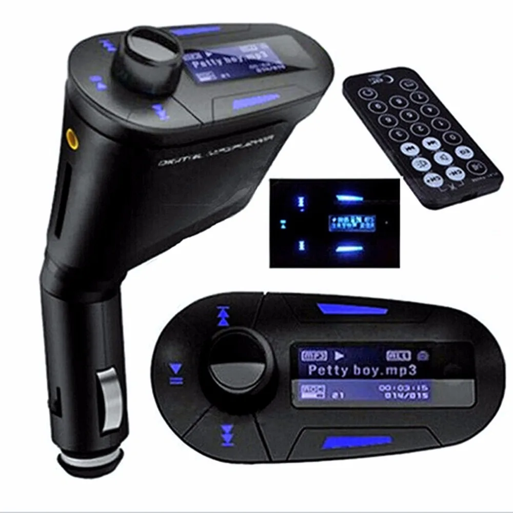 

Drop ShippingLCD Car auto Kit LCD high speed MP3 Player Music Wireless FM Transmitter memory card MMC With Remote high quanlity