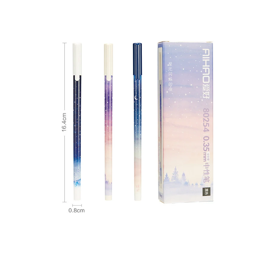 Ручки гелевые с черными чернилами 3 шт./лот|Сувениры для вечеринок| |