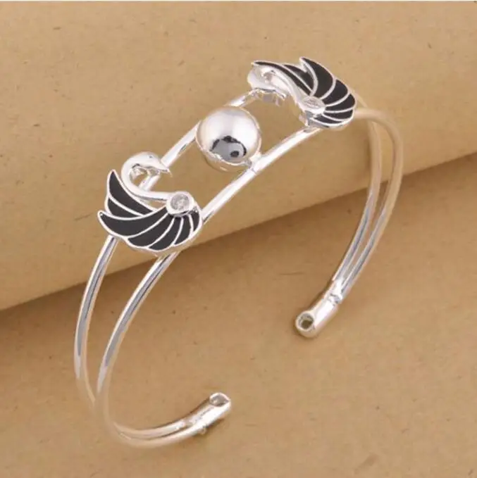 

2018 New arrival 306 10 Women Silver Bracelet Girls New Fashion gift Free shipping female gift trendy
