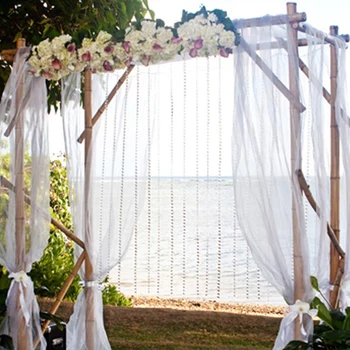 

110M * 35CM Sheer Organza Roll Multi Use Wedding Chair Sash Bow Table Runner Swag Decorations