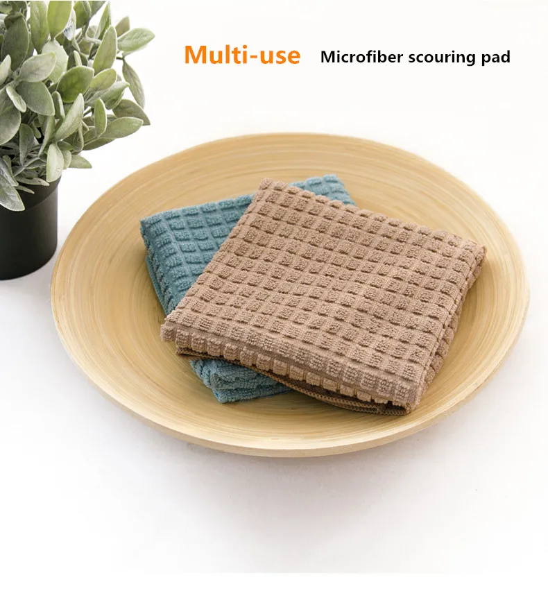 3 шт. микрофибра хозяйственная Ткань для очистки для кухонной посуды посуда для дома тряпичное полотенце для удаления