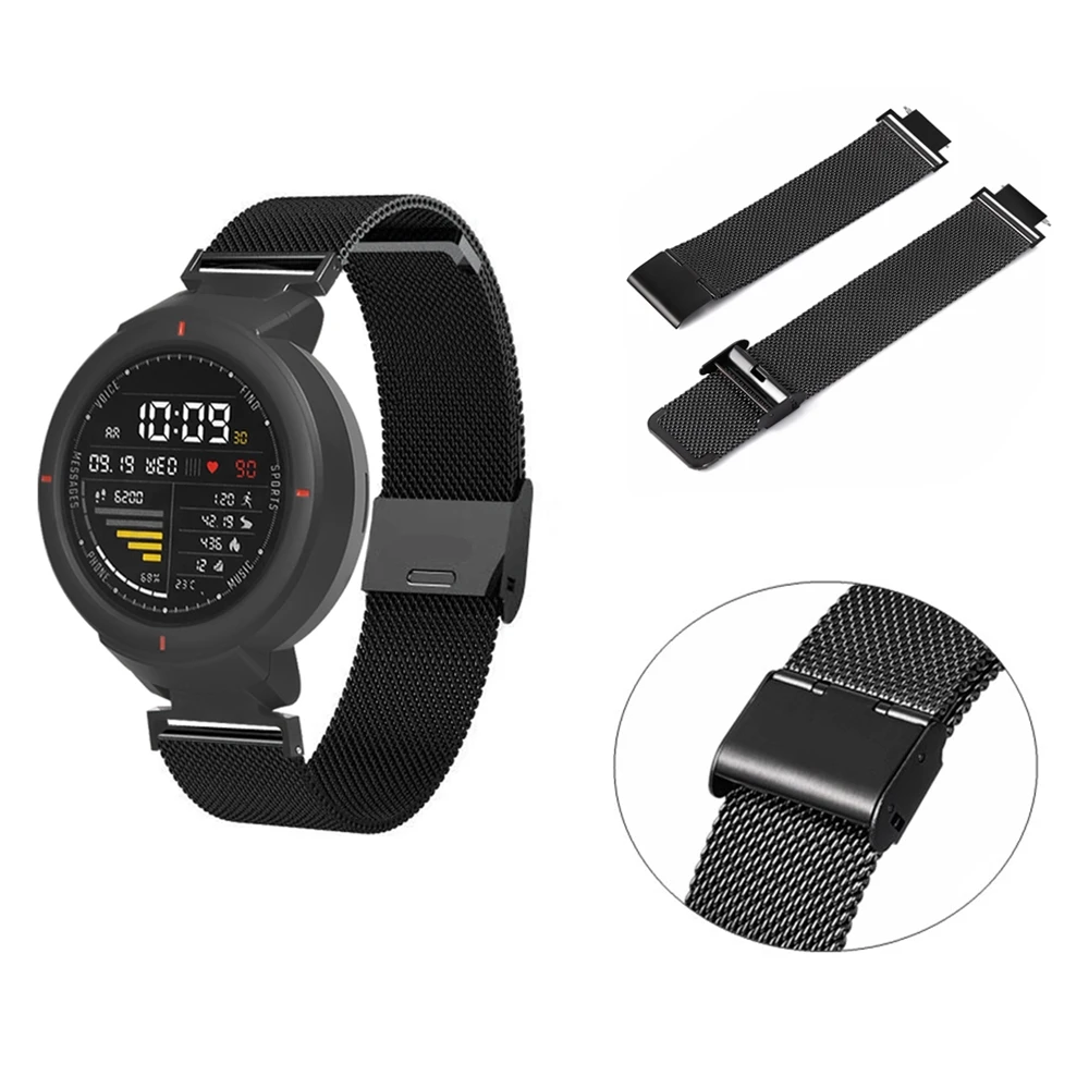 Ремешок из нержавеющей стали для Amazfit Verge спортивный металлический браслет Xiaomi
