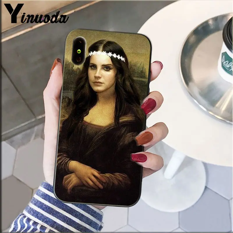 Yinuoda Lana Del Rey ТПУ мягкий силиконовый черный чехол для телефона для Apple iPhone 8 7 6 6S Plus X XS MAX 5 5S SE XR Чехол для мобильного телефона s