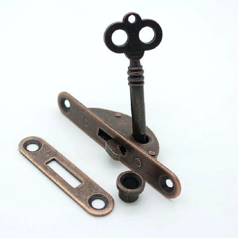 Antique Furniture Drawer Lock Small Bronze Cabinet Counter Door