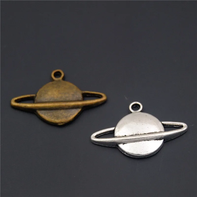 

10pcs 2 Colors Saturn Planet Charms Jewelry Making DIY Handmade Craft A624/A528