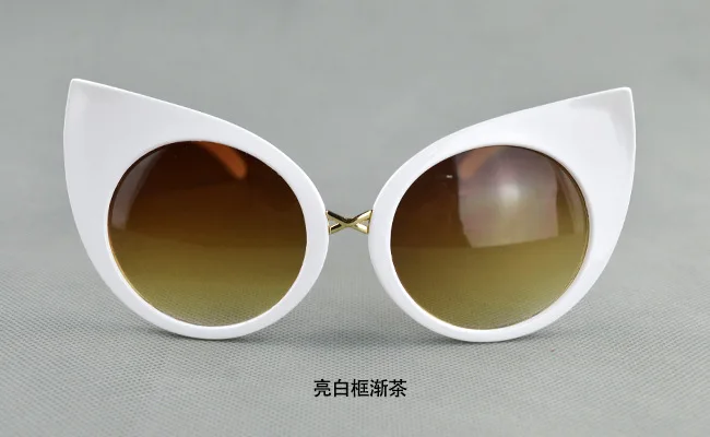 Модные солнцезащитные очки кошачий глаз, Женские винтажные солнцезащитные очки, брендовые дизайнерские пластиковые солнцезащитные очки для женщин, UV400 - Цвет линз: tea