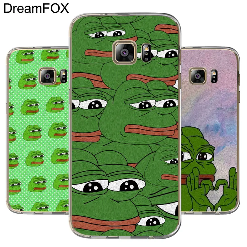 Мягкий силиконовый чехол DREAMFOX M276 Pepe Memes Sad Frog из ТПУ для samsung Galaxy S5 S6 S7 S8 S9 S10 5G S10E Lite
