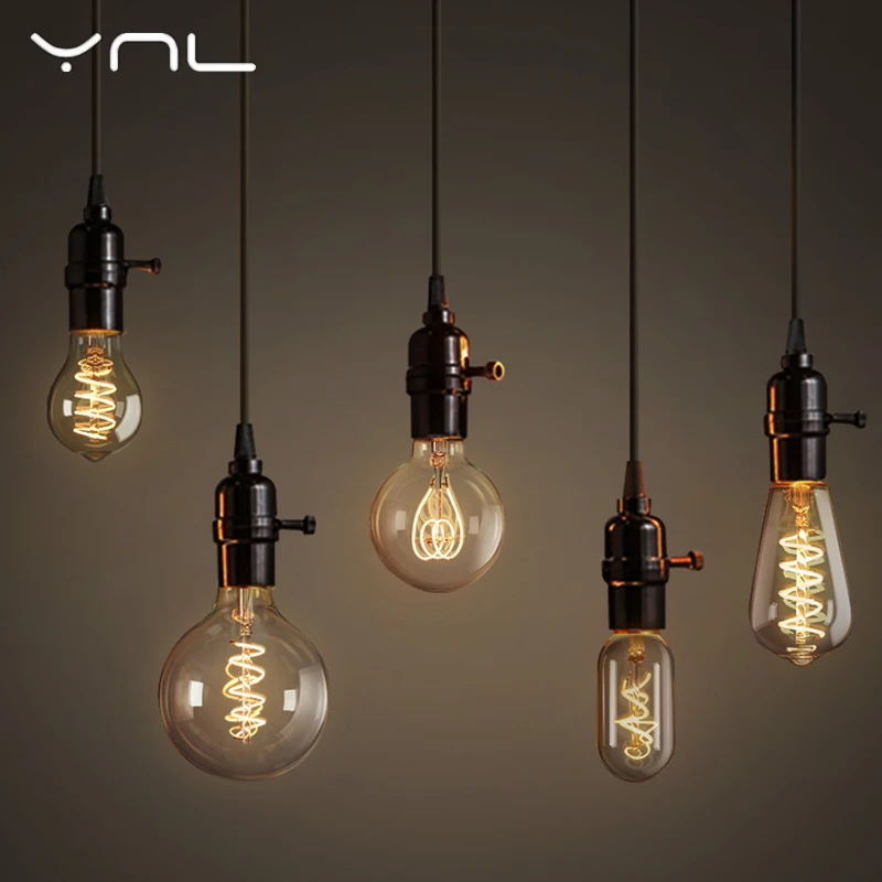  Retro LED Edison Bulb E27 220V 3W Spiral LED Filament bulb Dimmable Edison Lamp ST64 A60 G80 G95 G1 - 32882579138