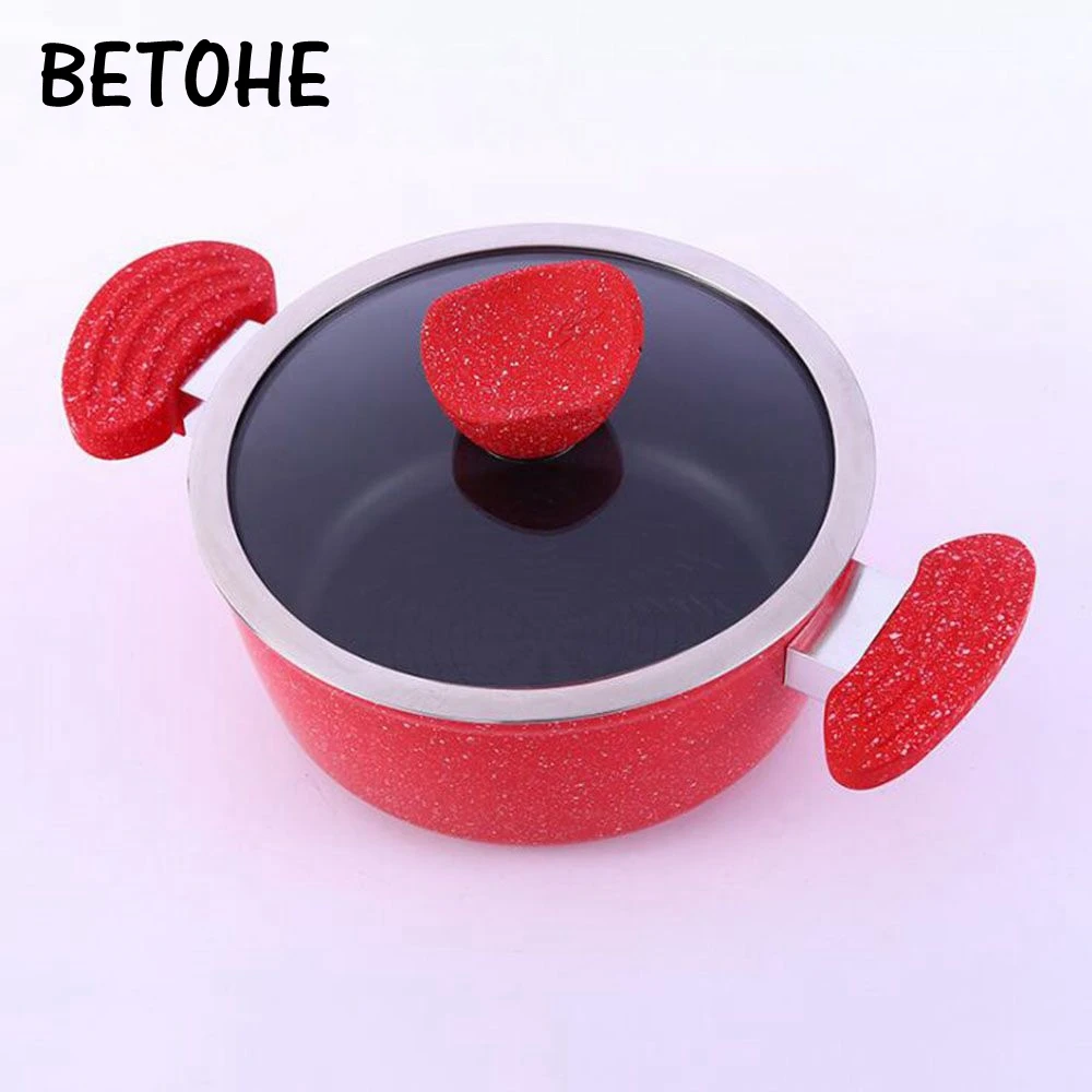 

BETOHE 20cm 24cm Aluminum alloy Soup and Stock Pots European double ear pot Non magnetic soup cooker