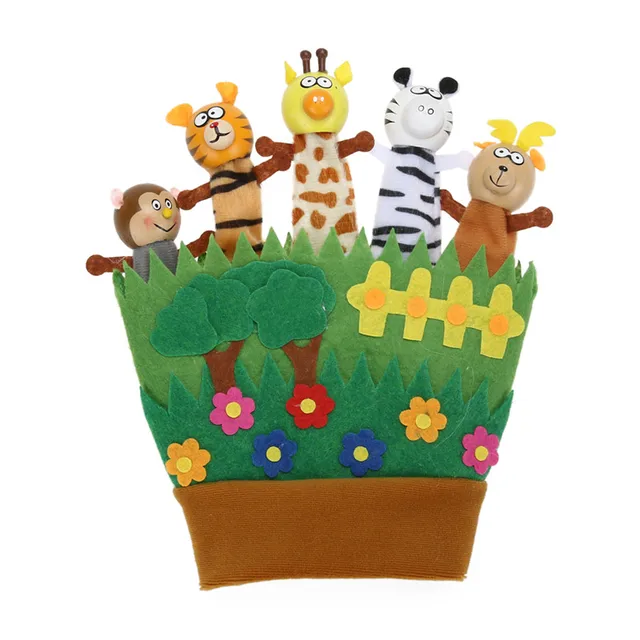 Baby Animal Finger Puppet Plush Toys Kids Favor Cartoon Animal Hand Puppets Toy Children Hand Gloves Dolls Stories Educational 2