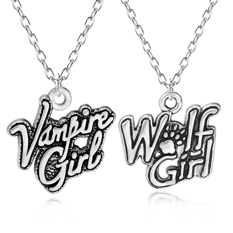 

DIY Letter Necklace Lettering "Wolf Girl" Pendant "Vampire Girl" Paw Pendants&Necklaces Hip Hop Unisex Neo-Gothic Dropshipping