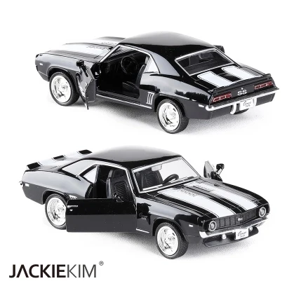 Совершенно RMZ City 1/36 масштаб Chevrolet Camaro SS(1969) металлическая литая под давлением Модель автомобиля игрушки с вытягиванием назад автомобиль игрушка для детей Подарки - Цвет: Black